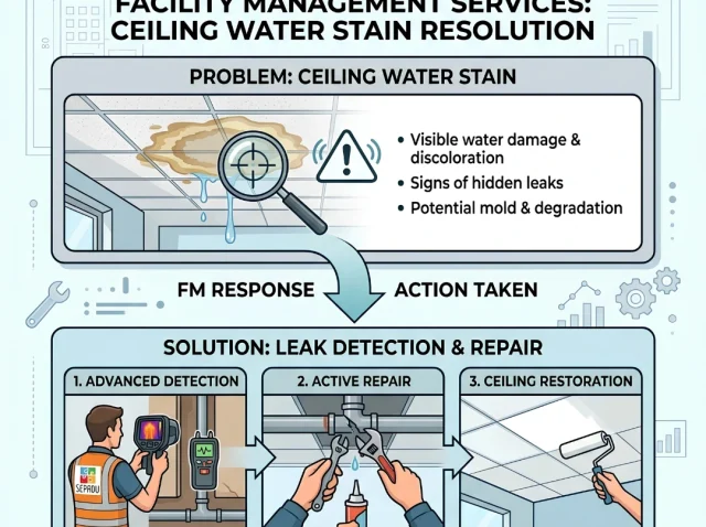 Facility Management Services Ceiling Water Stains Resolution from sepadu