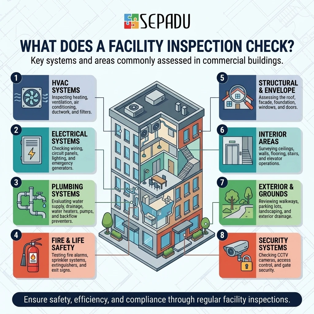 What does a facility inspection check from sepadu